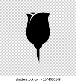Icono de rosas vector plano sobre fondo transparente