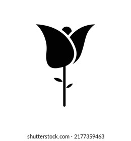 Roses icon. Icon related to wedding. Solid icon style, glyph. Simple design editable