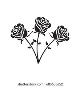 Roses icon vector illustration.