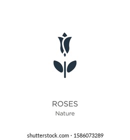Roses icon vector. Trendy flat roses icon from nature collection isolated on white background. Vector illustration can be used for web and mobile graphic design, logo, eps10