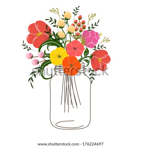 Roses Jars Stock Vector (Royalty Free) 176224697 - Shutterstock