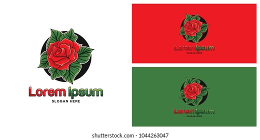 Roses Logo Design Template. Flower Design. Vector Illustration.
