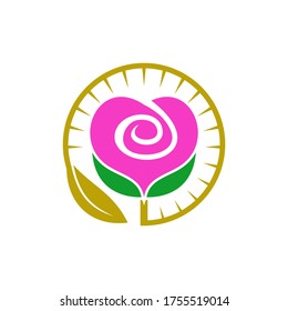 Esta es una plantilla de logo de Roses, con concepto de amor