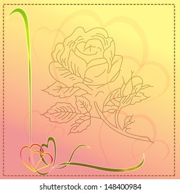 Roses and lovely  background 