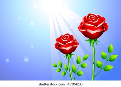 Roses on bright Internet Icon Original Vector Illustration Wave Internet Background