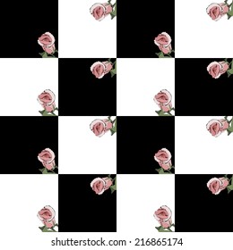 Roses on a chess Board