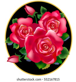 roses on a dark background
