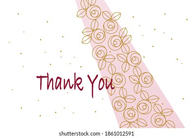 Roses on pink background card.