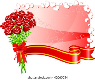 Roses on Valentine's Day Background