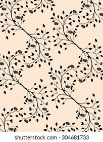 Roses ornament pattern background. Vector