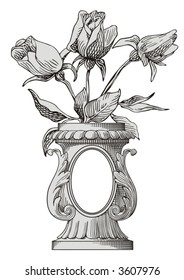 roses ornament vector