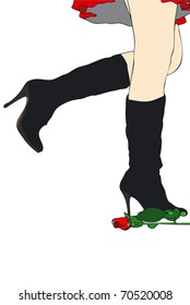Roses, passion and boots