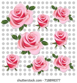Roses pattern abstract background Vector illustrations decor