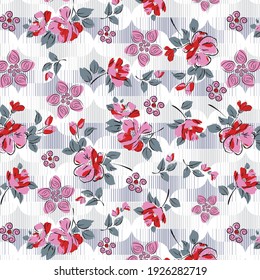 Roses pattern on decorative background
