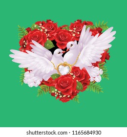 roses and pigeons