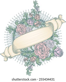 Roses & ribbon