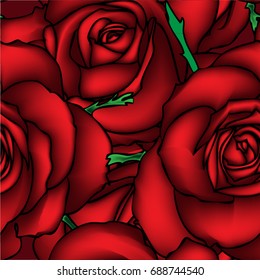 Roses seamless