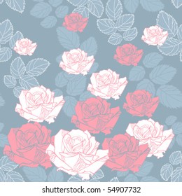 Roses seamless background