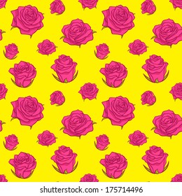 Roses seamless pattern