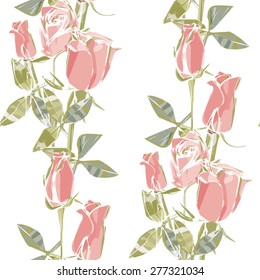 Roses seamless pattern