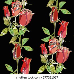 Roses seamless pattern