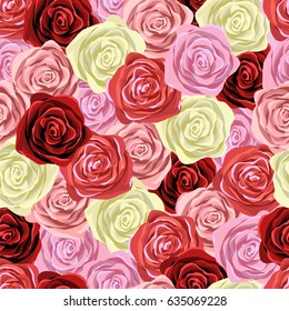 roses. seamless pattern