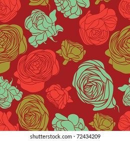 roses seamless pattern