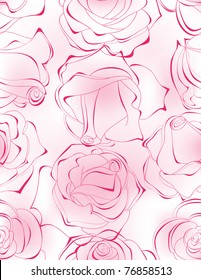 Roses seamless pattern