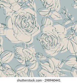 Roses Seamless Pattern, eps 8