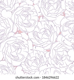 Roses seamless pattern. floral vector background