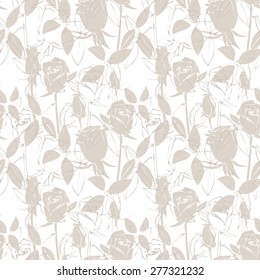 Roses seamless pattern, vector eps 8