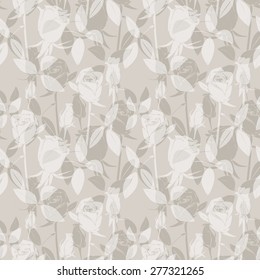 Roses seamless pattern, vector eps 8