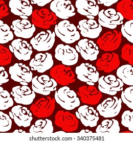 roses seamless pattern. vector illustration