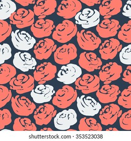 roses seamless pattern. vector illustration