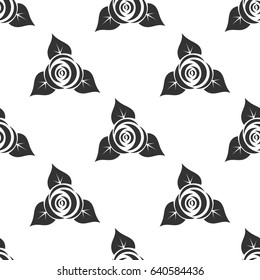 Roses seamless pattern. Vector illustration