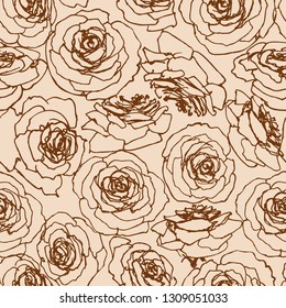 Rosen nahtlose Muster im Vintage-Stil