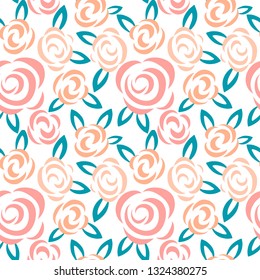 Roses seamless pattern.Vector illustration  for wrapping paper, textile, background vector fill.
