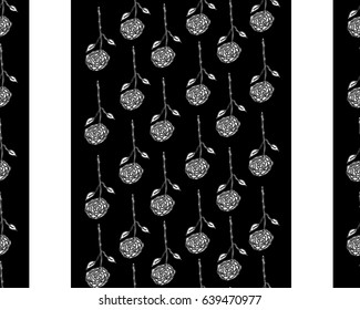 Roses seamless pattern.Vector seamless pattern with roses