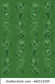 The Roses, set icons with white background