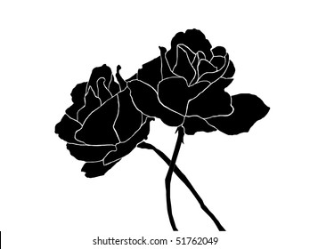 roses silhouette