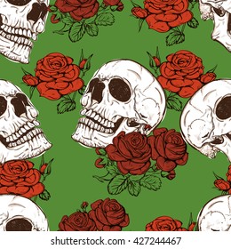 roses and skulls