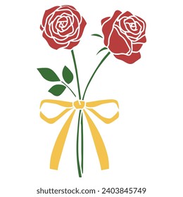 Rosas atadas a cinta , Vector