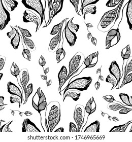 Roses with unusual petals in patterns. Black and white pattern