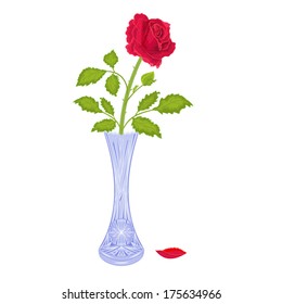 Roses in a vase vector illustration 