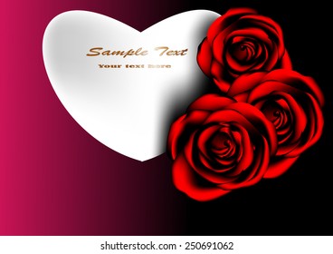 Roses vector background graphics for valentine