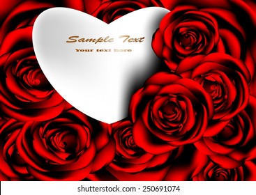Roses vector background graphics for valentine. Vector illustration. Wallpaper, flyers, invitation, posters, brochure, banners.