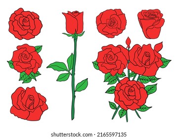 Roses vector design illustration isolated on white background