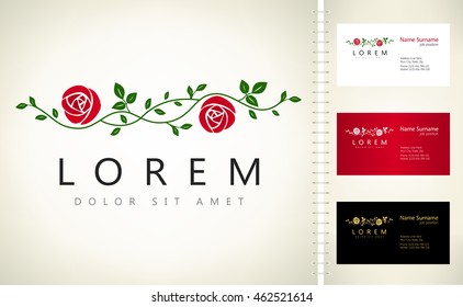 roses vector. flower logo