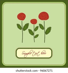 Roses. Vector greeting card