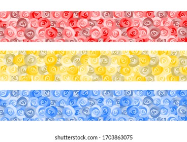 Rosas de ilustración vectorial. Patrón floral. Fondo, cartel, conjunto.